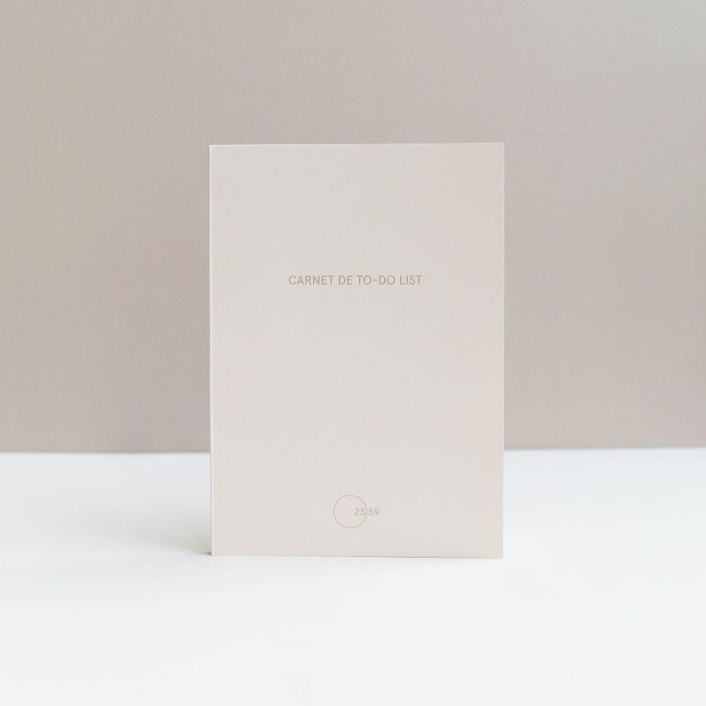 Carnet de To-Do List - Titre beige - 23heures59éditions